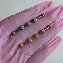Load image into Gallery viewer, Titanium Flower Bling Industrial