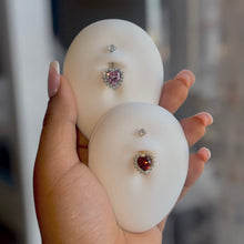 Load image into Gallery viewer, Titanium Royal Heart Belly Ring