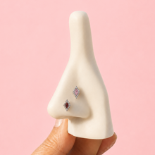 Load image into Gallery viewer, *Customize* Titanium Spear Nose Ring/ Labret