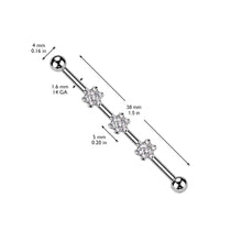 Load image into Gallery viewer, Titanium Flower Bling Industrial