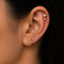 Load image into Gallery viewer, Titanium Heart Dangle Nose Ring/ Labret