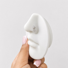 Load image into Gallery viewer, *Customize* Titanium Triangle Dangle Nose Ring/ Labret