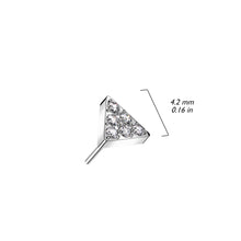 Load image into Gallery viewer, *Customize* Titanium Triangle Nose Ring/ Labret