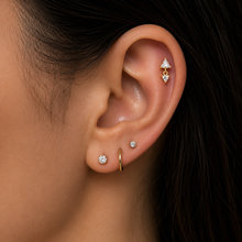 Load image into Gallery viewer, *Customize* Titanium Triangle Dangle Nose Ring/ Labret
