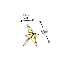 Load image into Gallery viewer, Titanium North Star Cross Nose Ring/ Labret