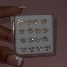 Load image into Gallery viewer, Titanium Hollow Heart Nose Ring/ Labret