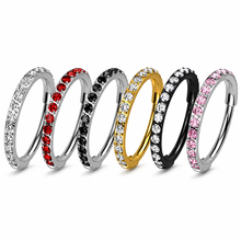 Load image into Gallery viewer, Titanium Hinged Nose Hoop
