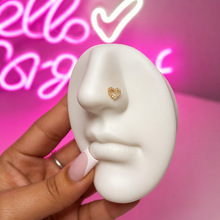 Load image into Gallery viewer, *Customize* Titanium Hollow Heart Nose Ring/ Labret
