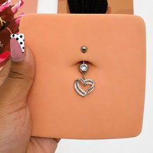 Load image into Gallery viewer, Classy Heart Belly Ring (8mm-16mm Customizable)
