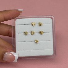 Load image into Gallery viewer, Gold Heart Nugget Nose Stud Ring
