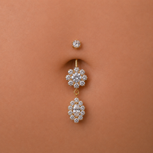 Load image into Gallery viewer, Titanium Royal Flower Belly Ring
