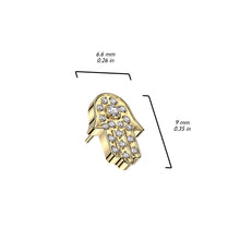 Load image into Gallery viewer, Titanium Hamsa Hand Nose Ring/ Labret
