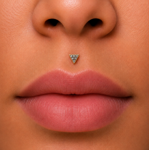 Load image into Gallery viewer, *Customize* Titanium Triangle Nose Ring/ Labret
