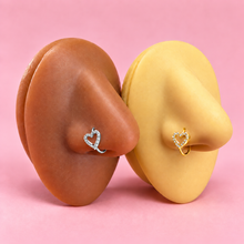 Load image into Gallery viewer, Hollow Heart Nose Hoop
