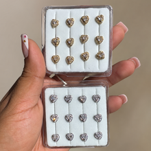 Load image into Gallery viewer, Royal Heart Stone Nose Stud

