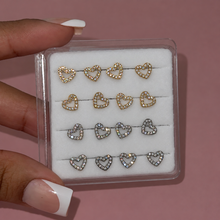 Load image into Gallery viewer, Titanium Hollow Heart Nose Ring/ Labret
