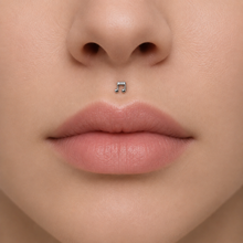 Load image into Gallery viewer, Titanium Music Note Nose Ring/ Labret
