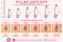 Load image into Gallery viewer, Triple Heart Belly Ring (8mm-16mm Customizable)
