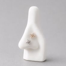 Load image into Gallery viewer, Titanium Starburt Nose Ring/ Labret
