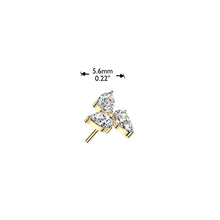 Load image into Gallery viewer, Titanium Staggered Teardrop Nose Ring/ Labret
