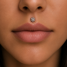 Load image into Gallery viewer, *Customize* Titanium Cute Flower Nose Ring/ Labret
