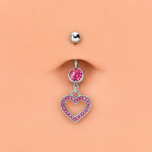 Load image into Gallery viewer, Hollow Heart Belly Ring
