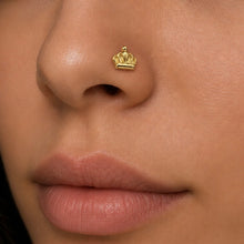 Load image into Gallery viewer, *Customize* Titanium Crown Nose Ring/ Labret
