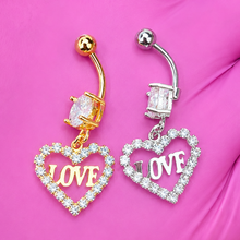 Load image into Gallery viewer, “LOVE” belly ring
