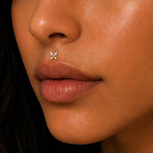 Load image into Gallery viewer, *Customize* Titanium Butterfly Nose Ring/ Labret
