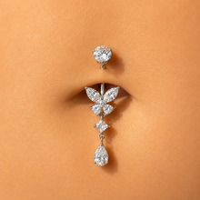 Load image into Gallery viewer, Titanium Small Mariposa Belly Ring
