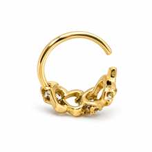 Load image into Gallery viewer, Heart Stack Nose Hoop
