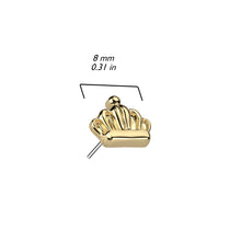 Load image into Gallery viewer, Titanium Crown Nose Ring/ Labret
