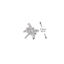 Load image into Gallery viewer, Titanium Starburt Nose Ring/ Labret
