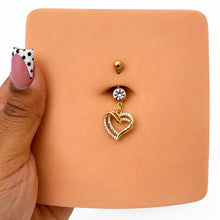 Load image into Gallery viewer, Classy Heart Belly Ring (8mm-16mm Customizable)
