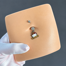 Load image into Gallery viewer, Peso Pluma Kitty Belly Ring (8mm-16mm Customizable)
