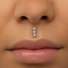 Load image into Gallery viewer, *Customize* Titanium Love on Top Nose Ring/ Labret
