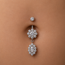 Load image into Gallery viewer, Titanium Royal Flower Belly Ring
