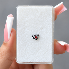 Load image into Gallery viewer, Titanium Goth Heart Nose Ring/ Labret
