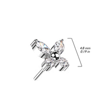 Load image into Gallery viewer, Titanium Butterfly Nose Ring/ Labret

