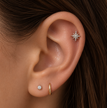 Load image into Gallery viewer, *Customize* Titanium Starburt Nose Ring/ Labret
