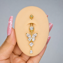 Load image into Gallery viewer, Mariposa Belly Ring (8mm-16mm Customizable)
