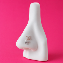 Load image into Gallery viewer, *Customize* Titanium Butterfly Nose Ring/ Labret
