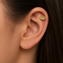 Load image into Gallery viewer, *Customize* Titanium Crown Nose Ring/ Labret
