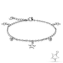 Load image into Gallery viewer, Star Dangling Charm Chain Anklet/Bracelet
