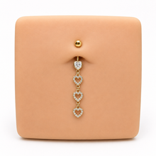 Load image into Gallery viewer, Heart Cascade Belly Ring
