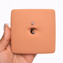 Load image into Gallery viewer, Titanium Crescent Moon Belly Ring
