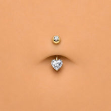 Load image into Gallery viewer, 14k Gold Heart Belly Ring
