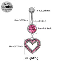Load image into Gallery viewer, Hollow Heart Belly Ring
