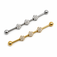 Load image into Gallery viewer, Titanium Flower Bling Industrial
