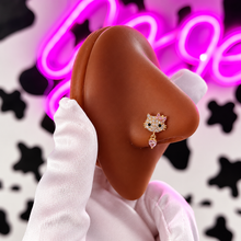 Load image into Gallery viewer, Kitty Icy Gem Nose Stud
